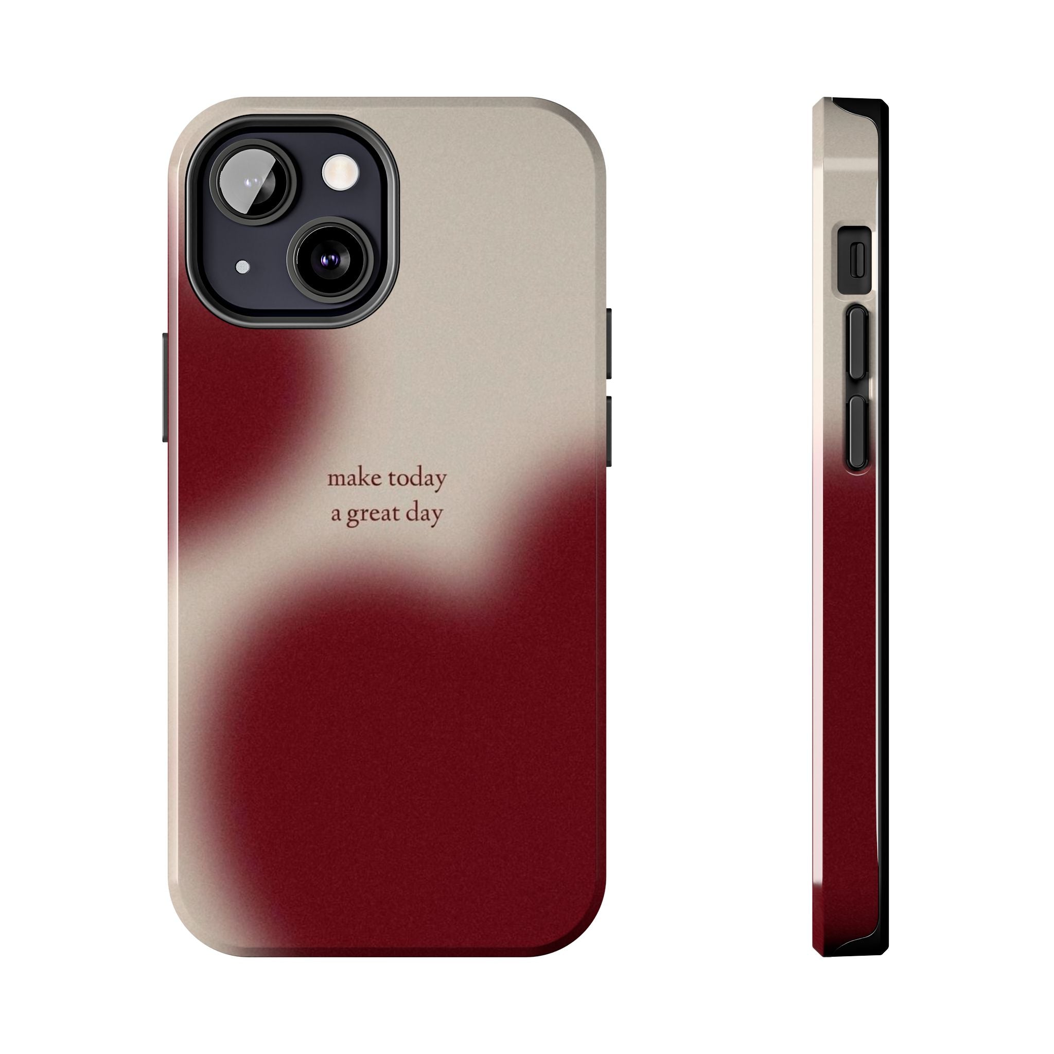 Red and Beige Phone Case Slim and Protective Phone Case
