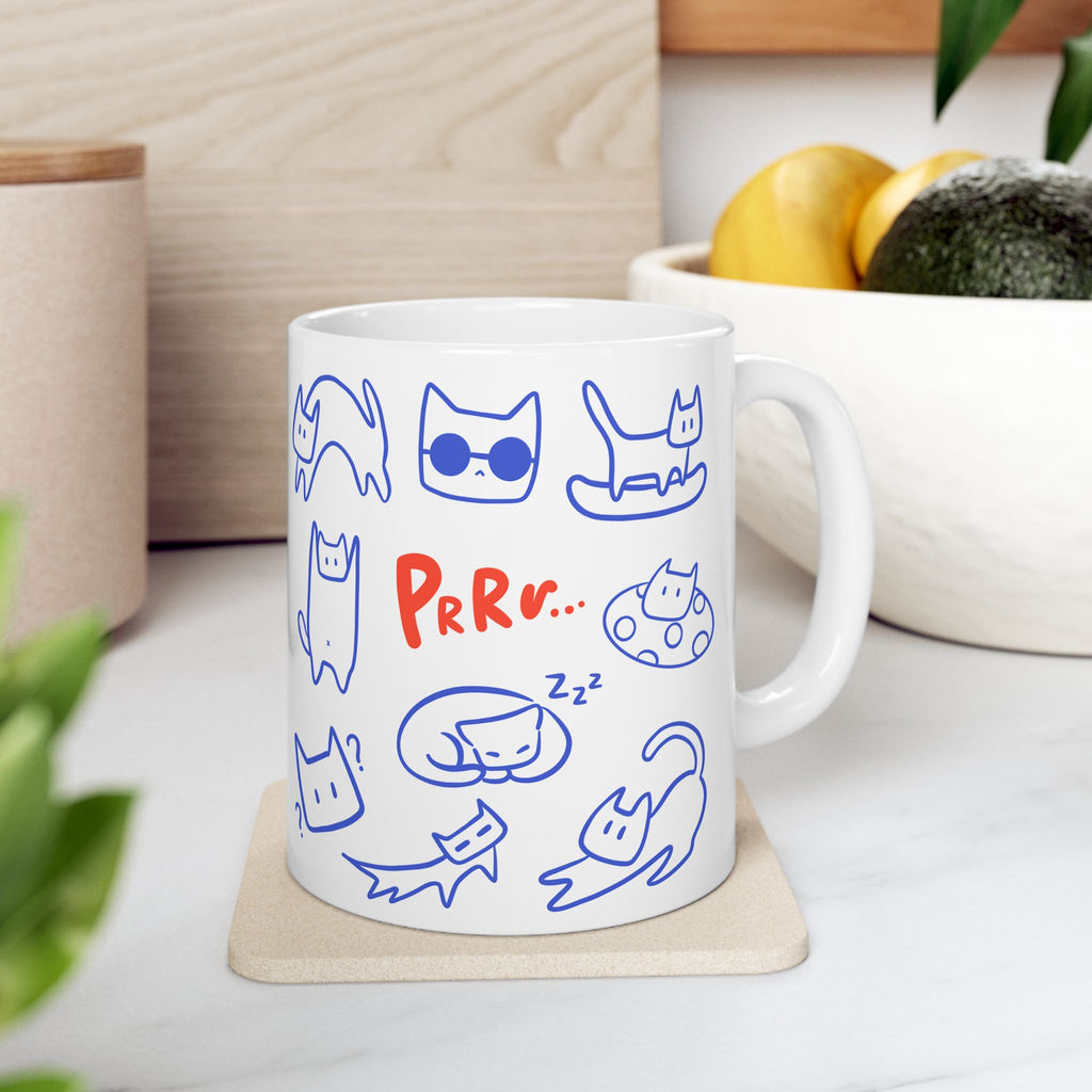 Cat Lover Ceramic Mug — Glossy Travel-Friendly Coffee & Tea Cup (11oz, 15oz)