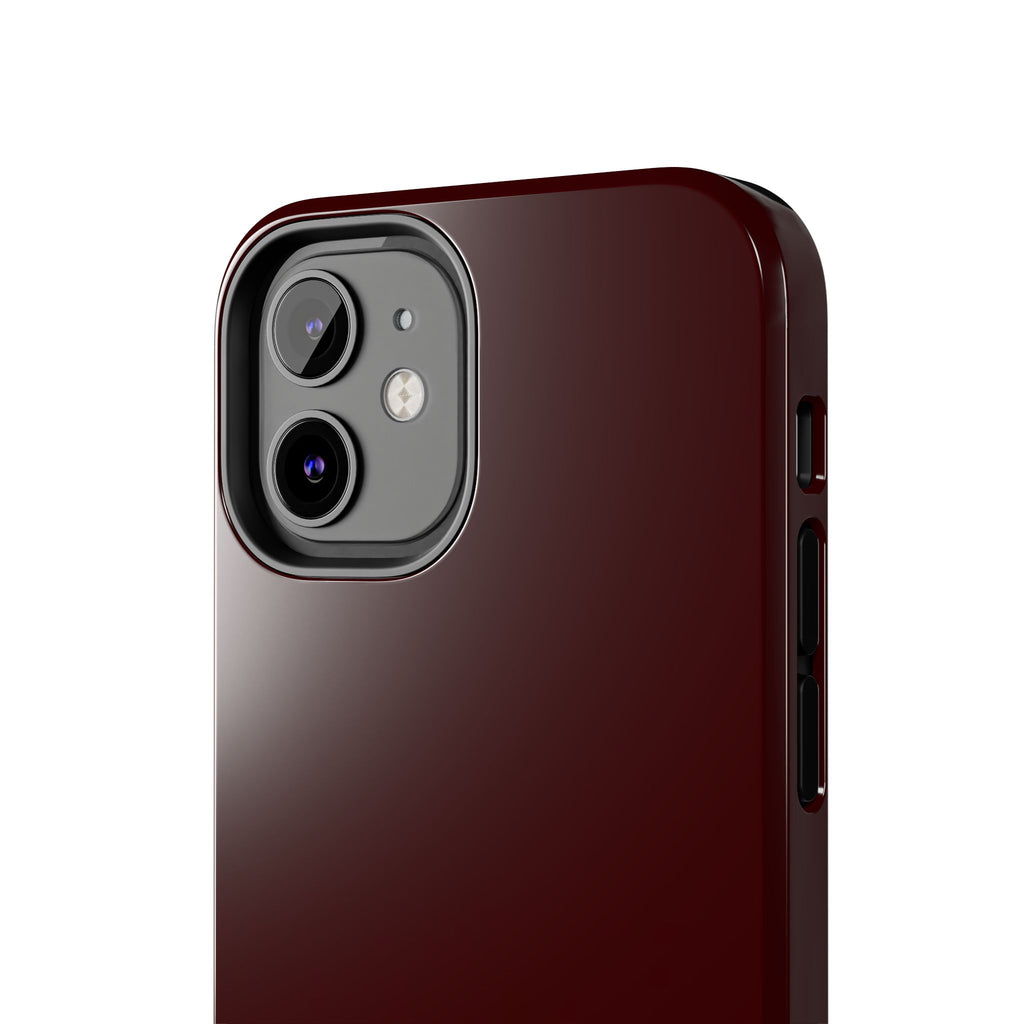 Burgundy Red Phone Case Minimal Aesthetic Protective The Luckiest Girl