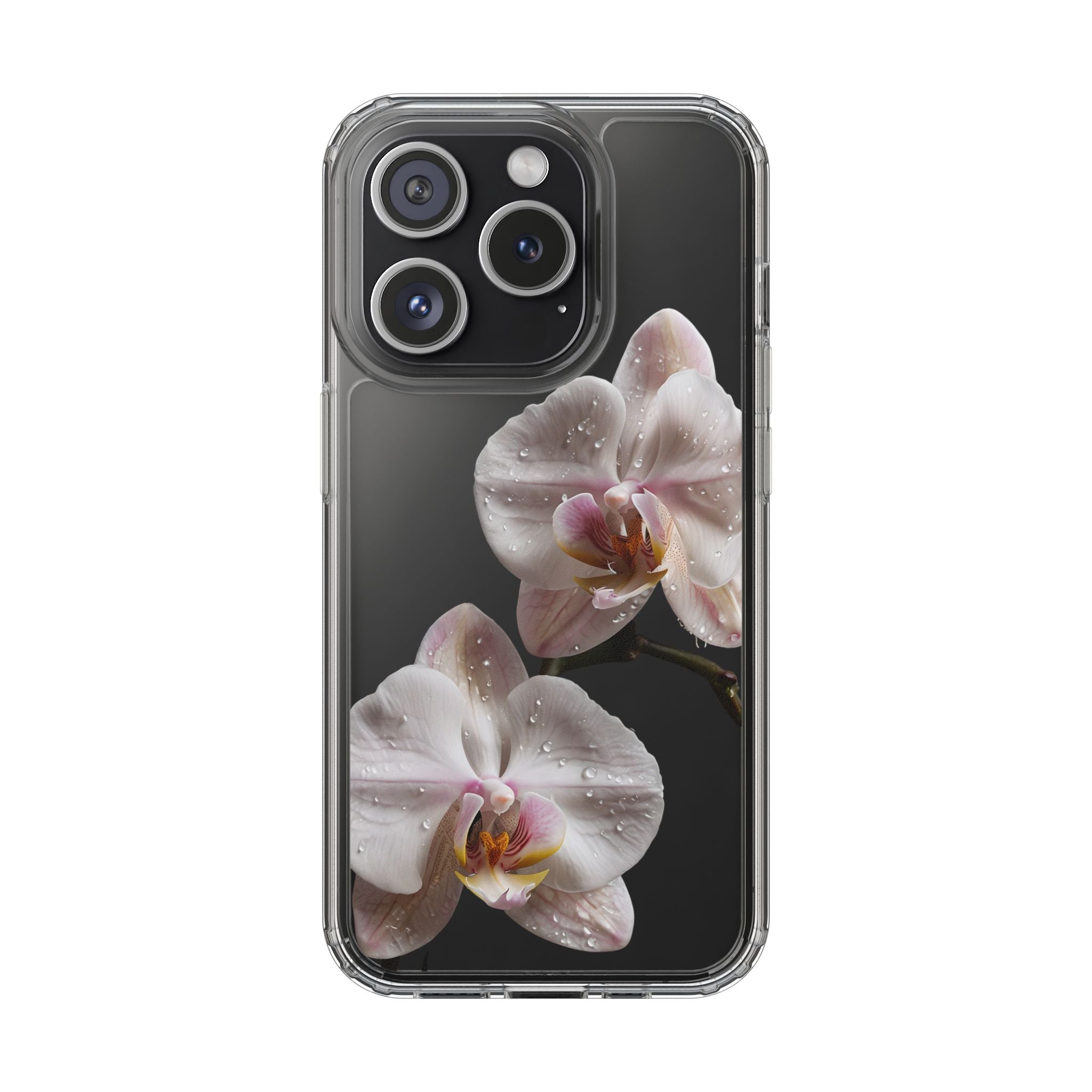 Clear Orchid Phone Case, Protective Case for iPhone, Samsung, Android