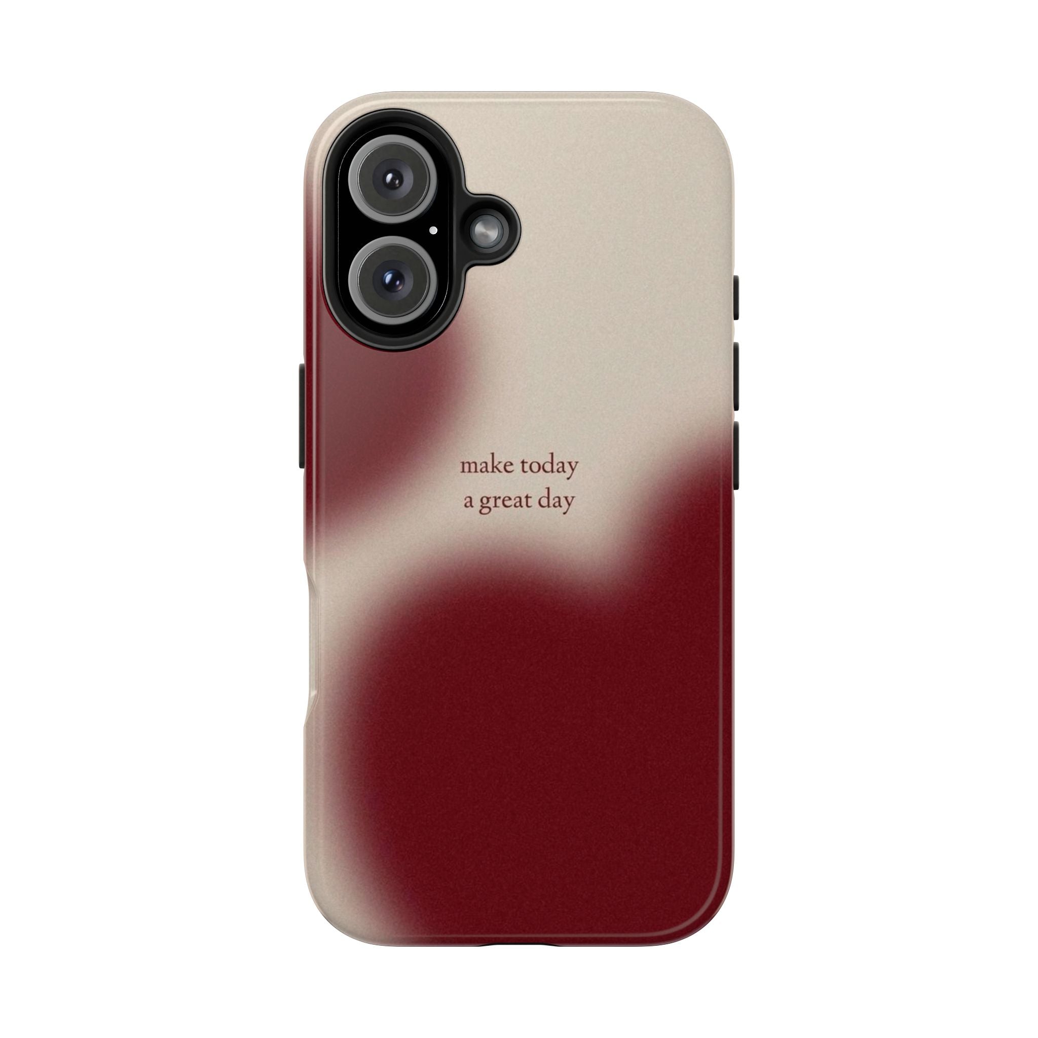Red and Beige Phone Case Slim and Protective Phone Case