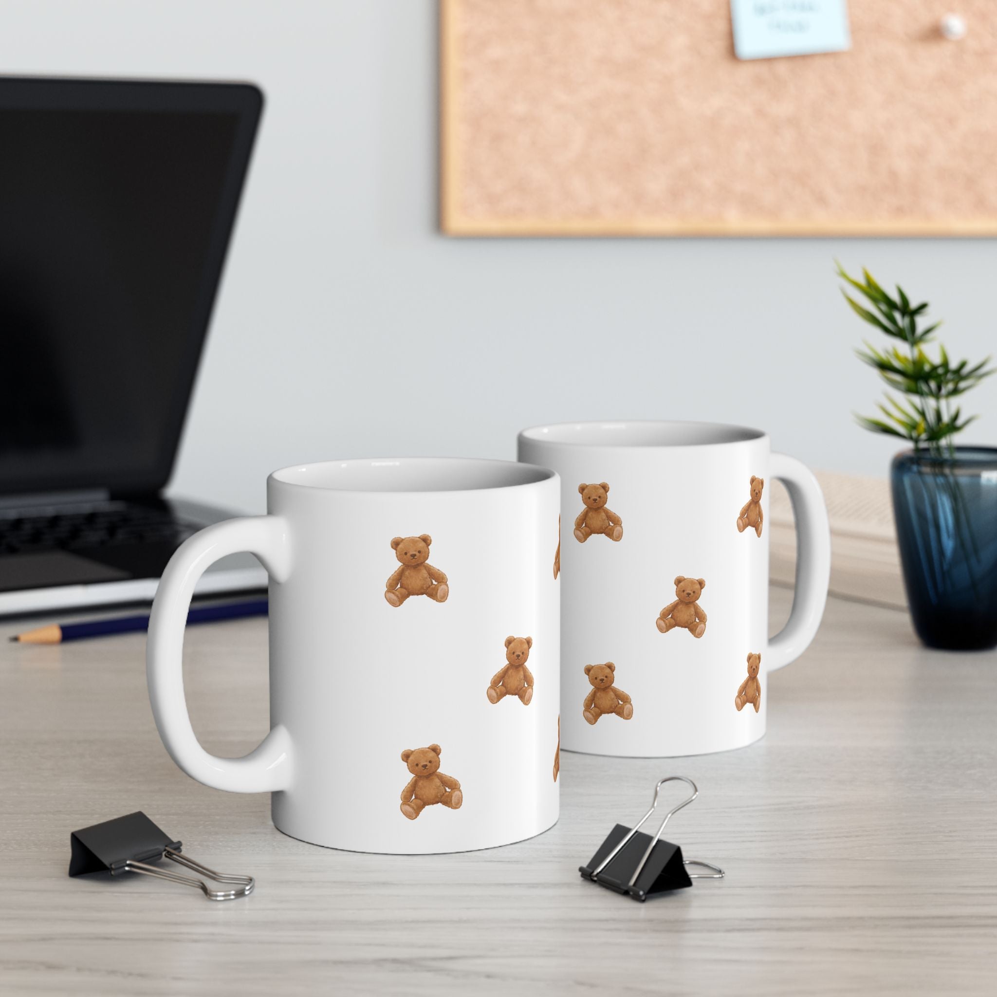 Cute Teddy Bears Ceramic Mug — Cozy 11oz & 15oz Gift for Birthdays & Christmas