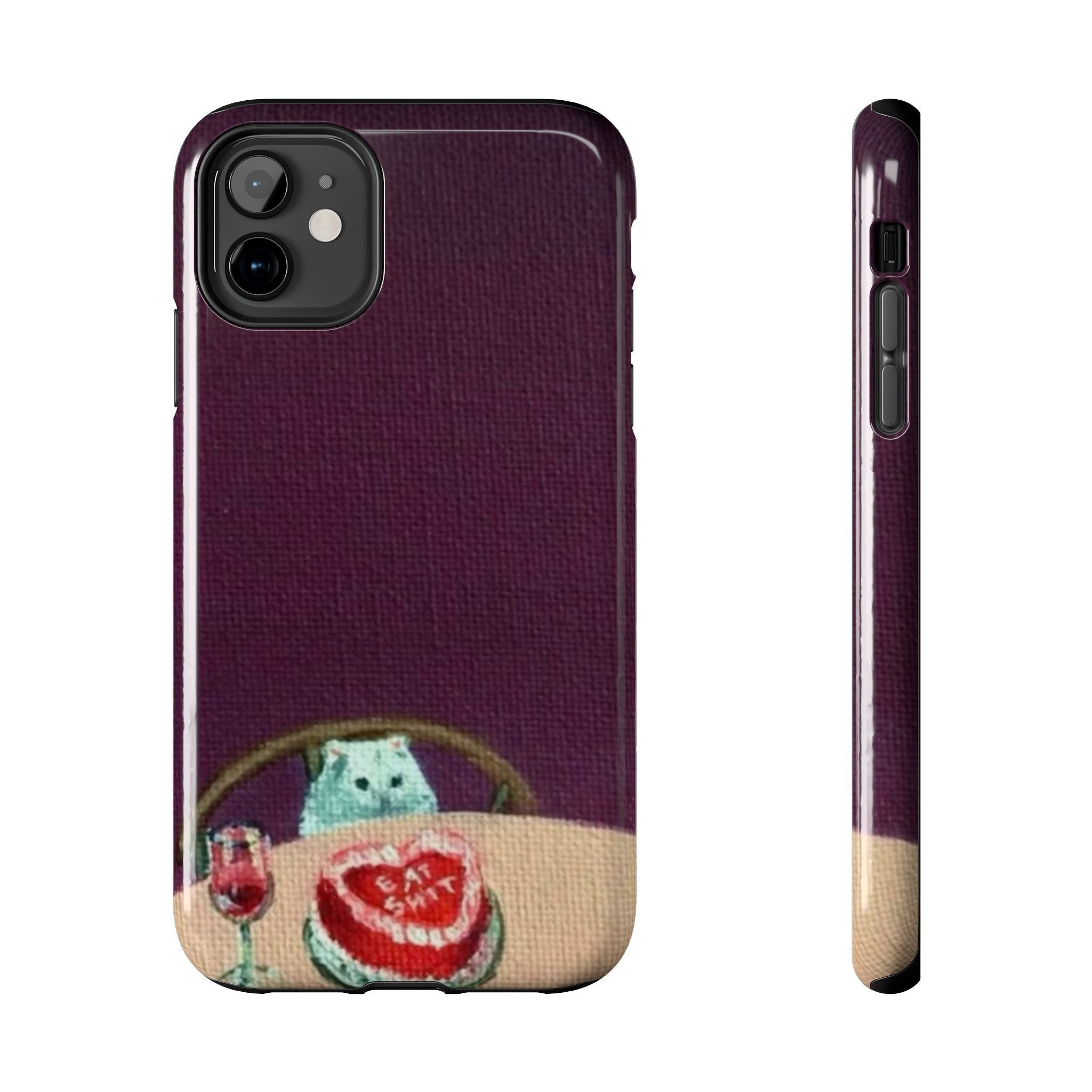 Cute Cat Phone Case, Funny Pet Animal Design, iPhone & Samsung Protective Cover, Birthday Cake Art, Unique Gift for Cat Lovers