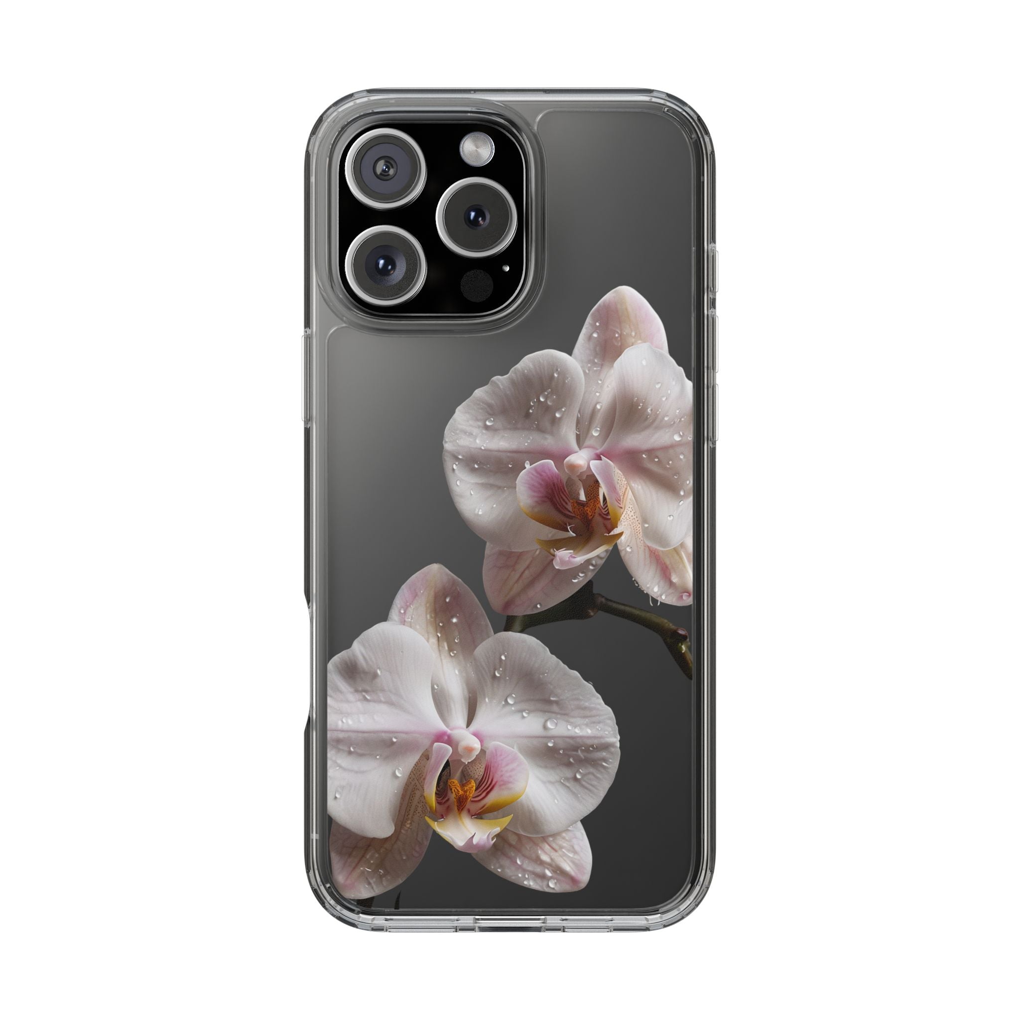 Clear Orchid Phone Case, Protective Case for iPhone, Samsung, Android