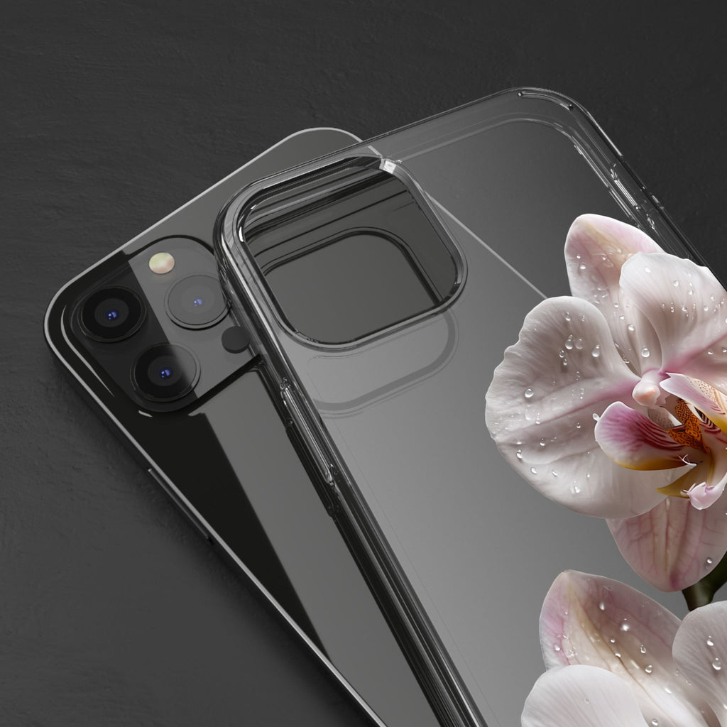 Clear Orchid Phone Case, Protective Case for iPhone, Samsung, Android