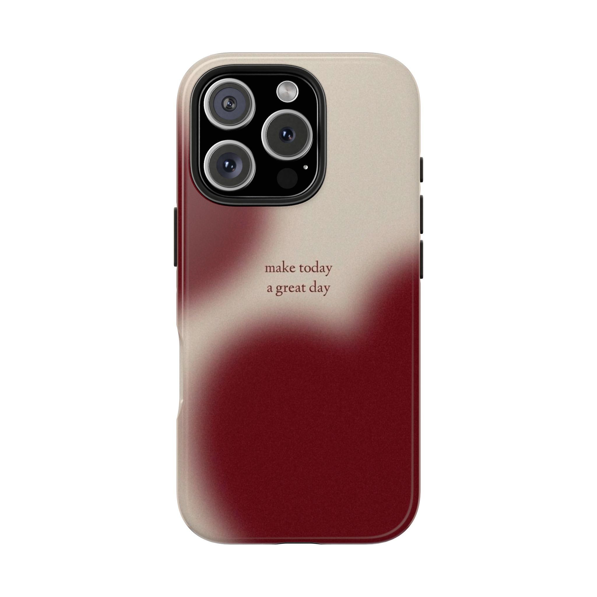Red and Beige Phone Case Slim and Protective Phone Case