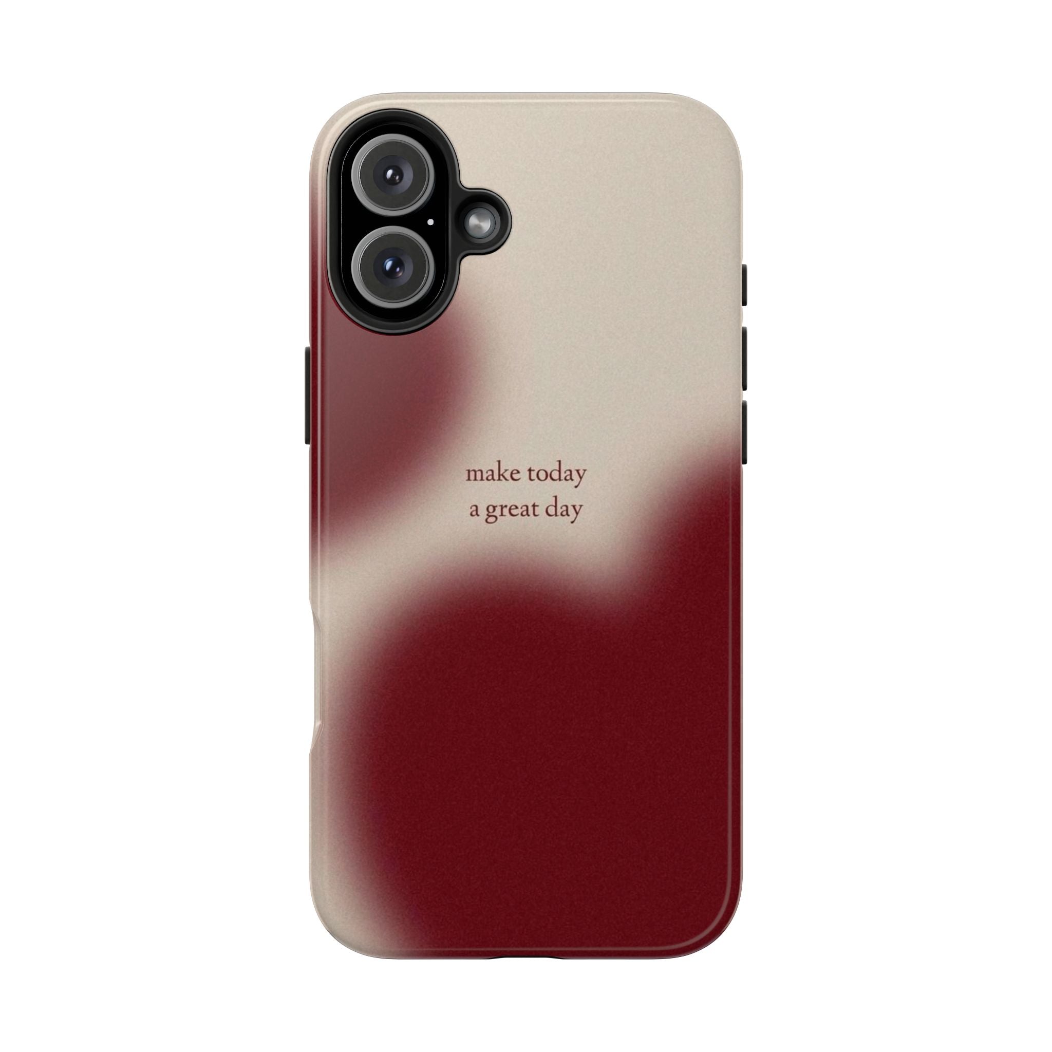 Red and Beige Phone Case Slim and Protective Phone Case