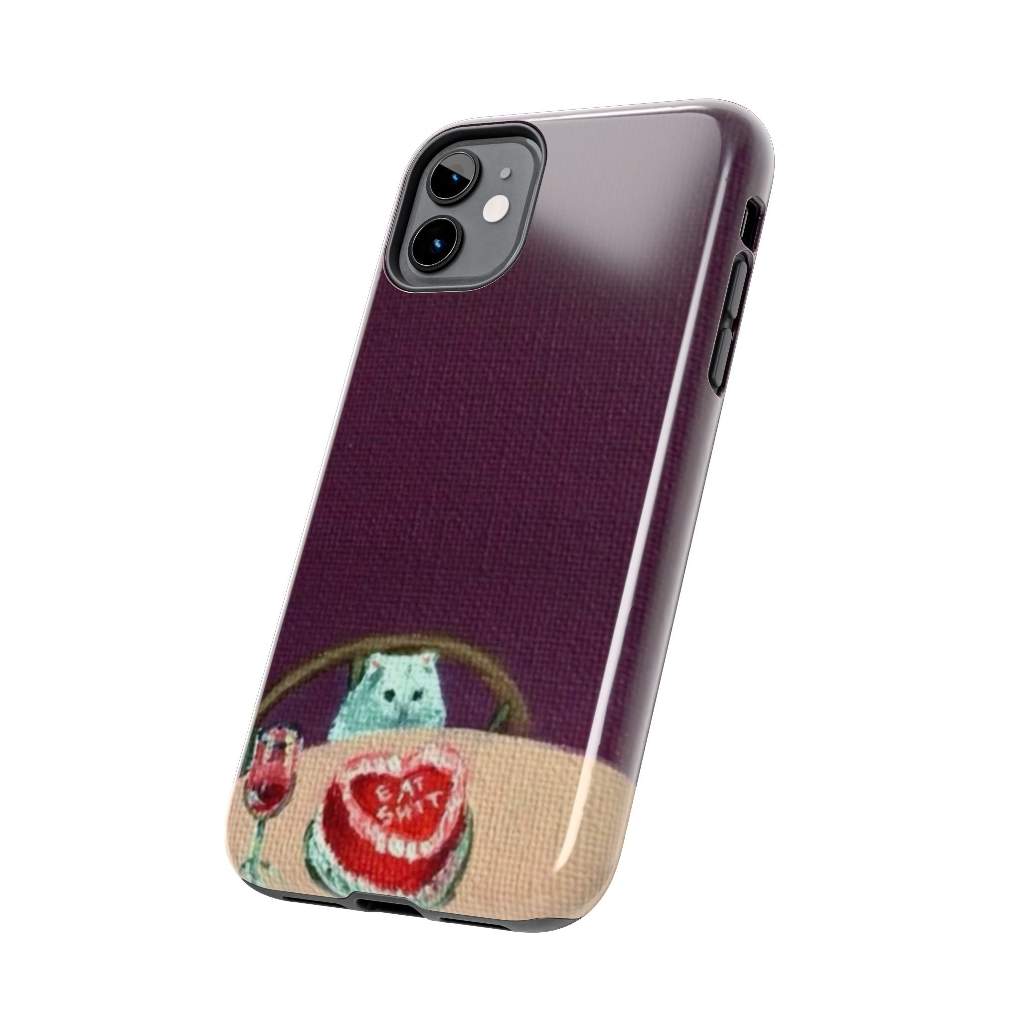 Cute Cat Phone Case, Funny Pet Animal Design, iPhone & Samsung Protective Cover, Birthday Cake Art, Unique Gift for Cat Lovers