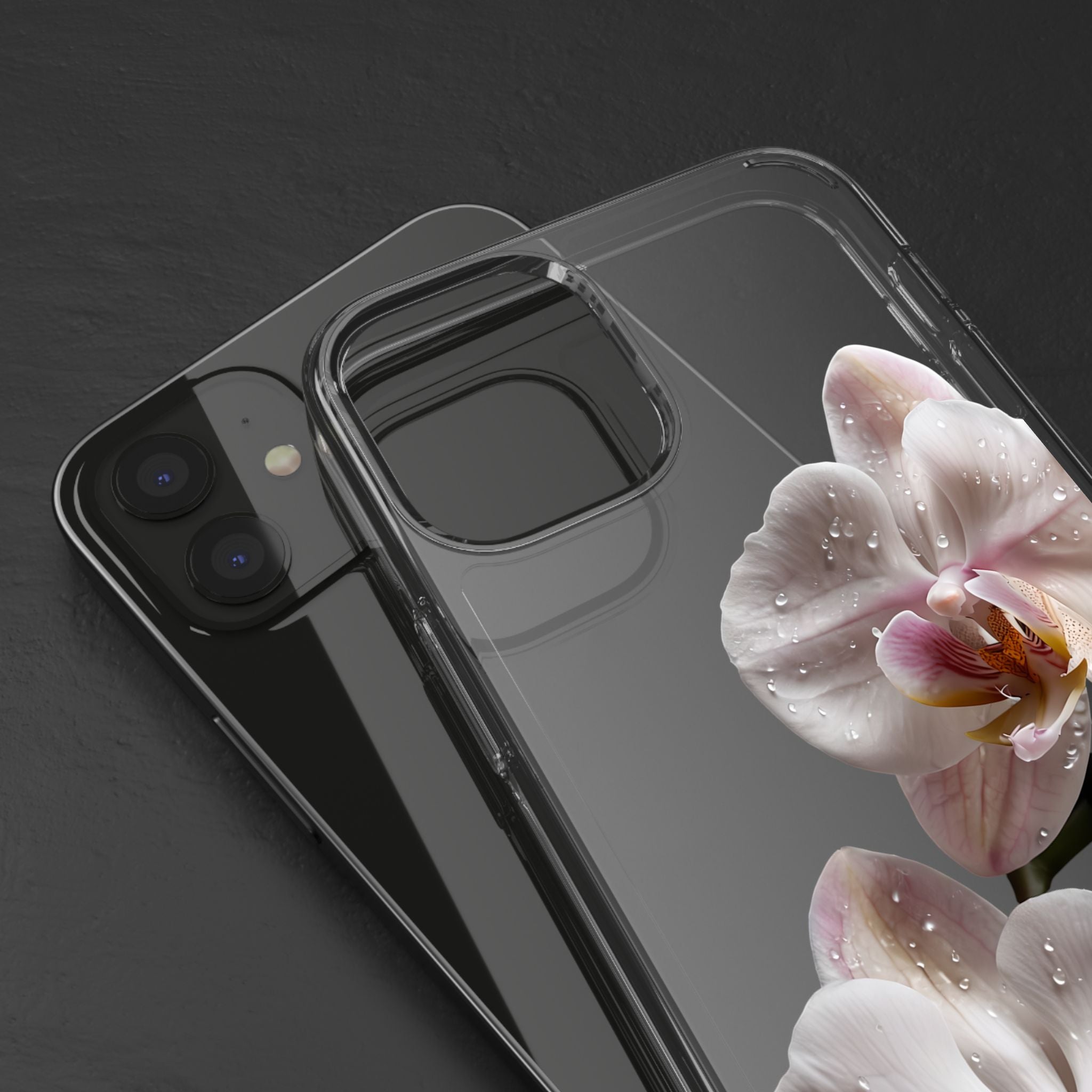Clear Orchid Phone Case, Protective Case for iPhone, Samsung, Android