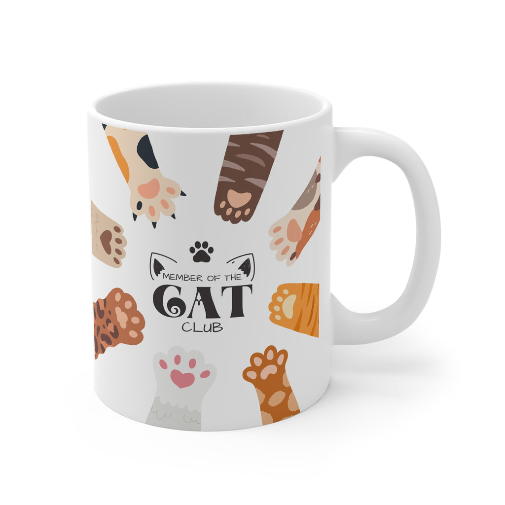 Cat Club Mug – Ceramic Coffee & Tea Cup, Cute Gift for Cat Lovers