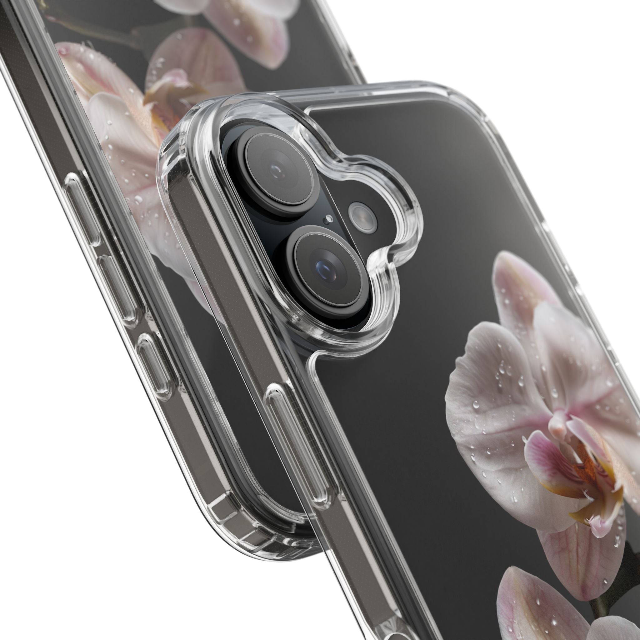 Clear Orchid Phone Case, Protective Case for iPhone, Samsung, Android