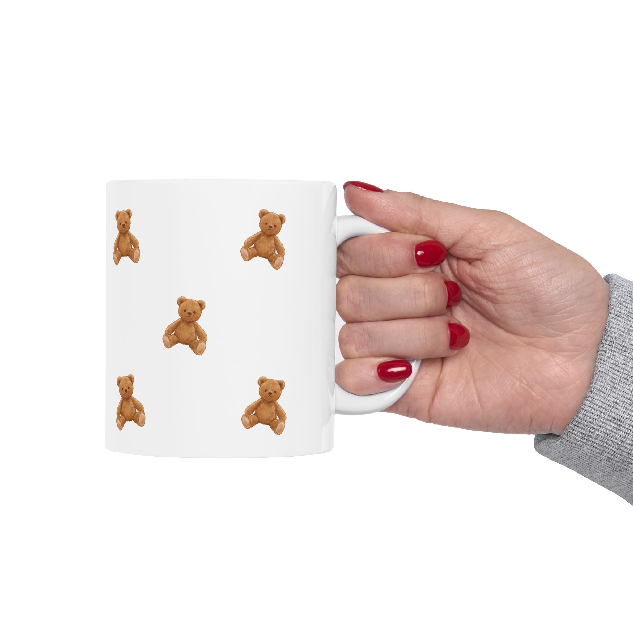 Cute Teddy Bears Ceramic Mug — Cozy 11oz & 15oz Gift for Birthdays & Christmas