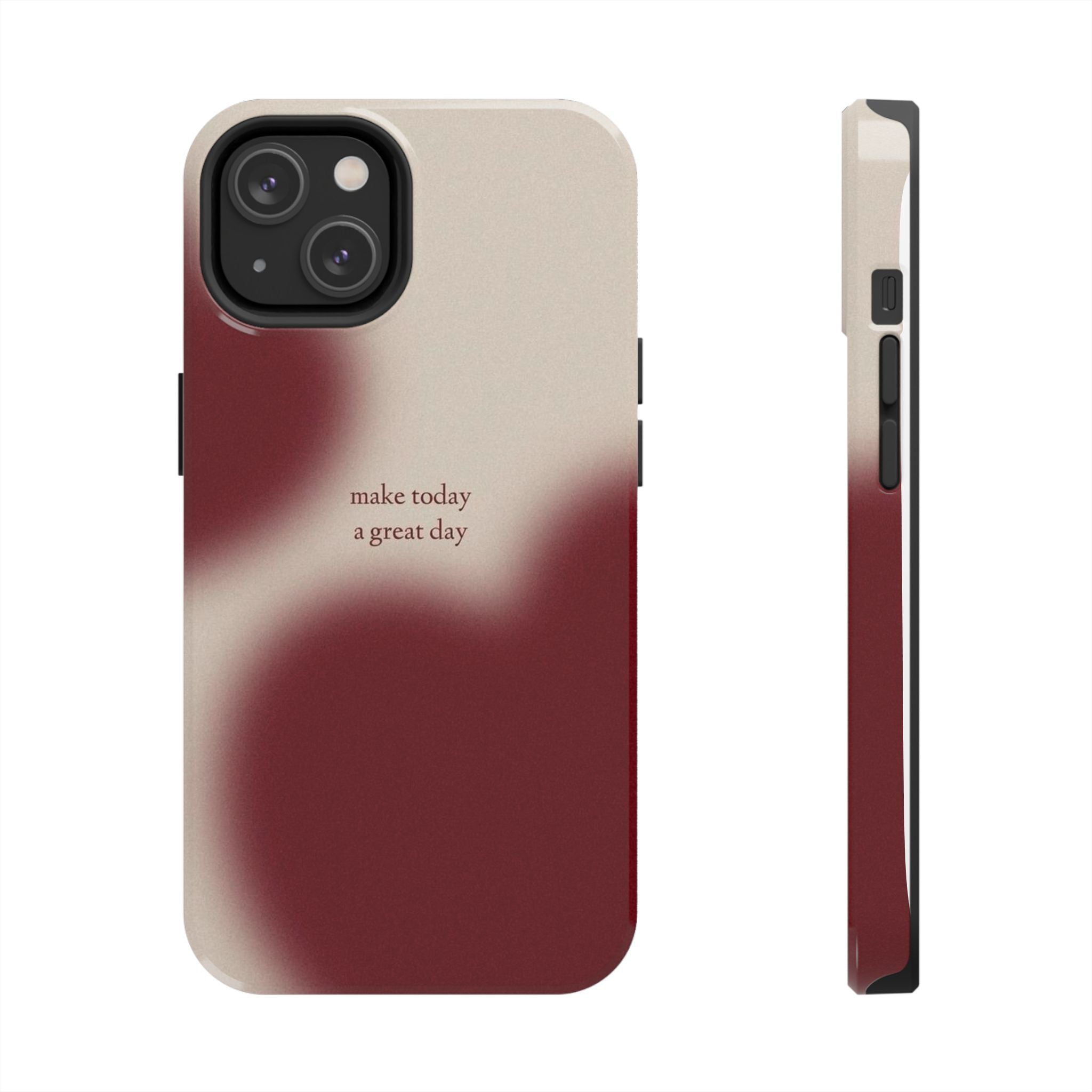 Red and Beige Phone Case Slim and Protective Phone Case