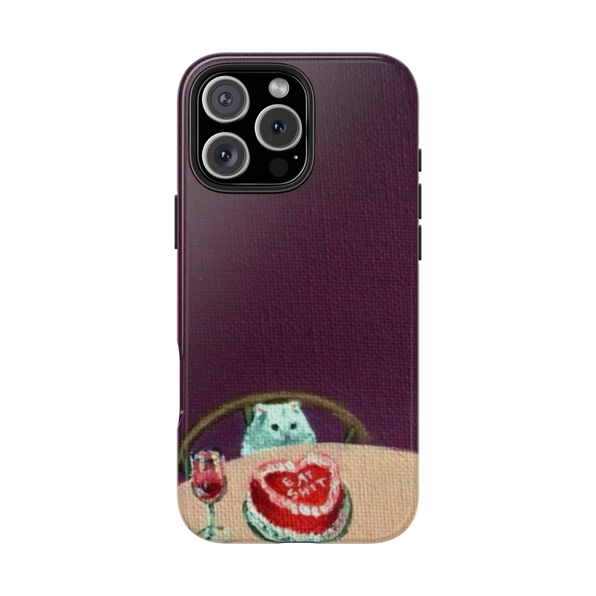 Cute Cat Phone Case, Funny Pet Animal Design, iPhone & Samsung Protective Cover, Birthday Cake Art, Unique Gift for Cat Lovers