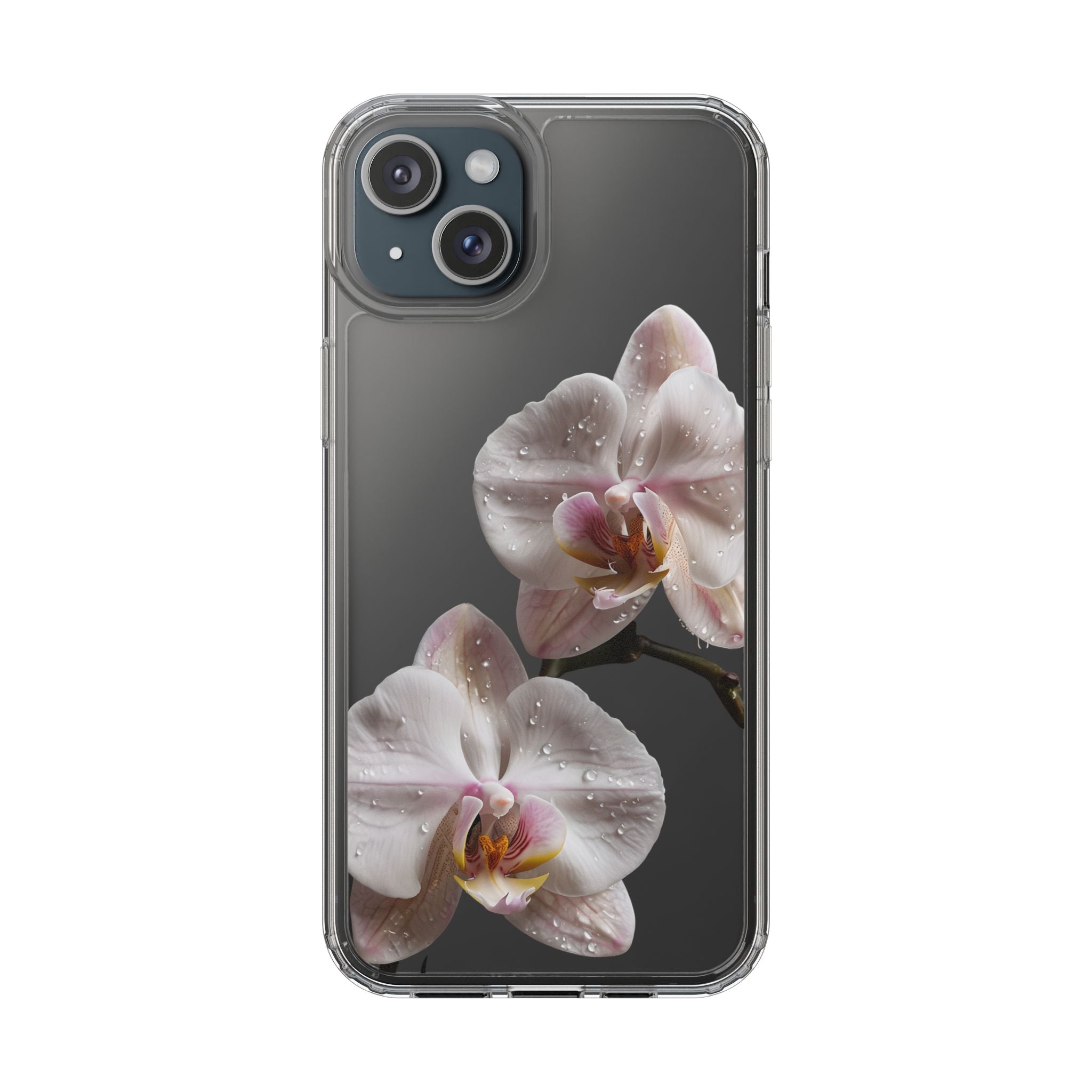 Clear Orchid Phone Case, Protective Case for iPhone, Samsung, Android