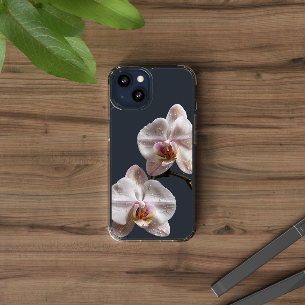 Clear Orchid Phone Case, Protective Case for iPhone, Samsung, Android