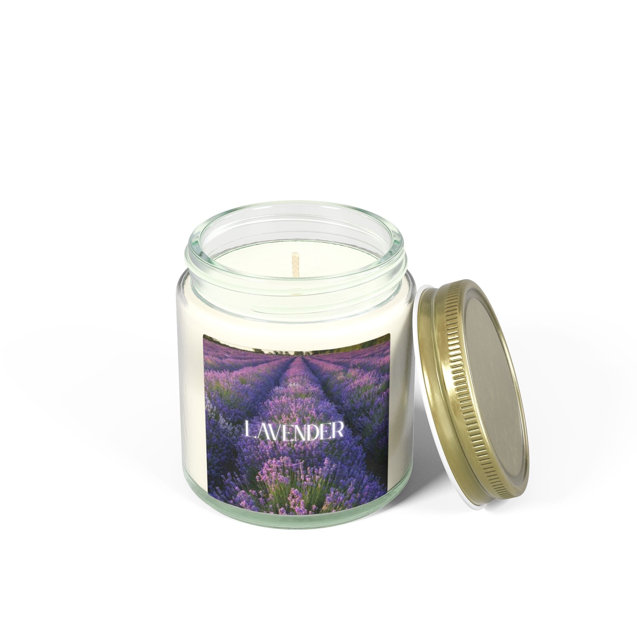 Lavender Scented Candle, Coconut Apricot Wax, Relaxing Home Fragrance, Calming Stress Relief Aroma, Bedroom Decor Gift, 4oz & 9oz