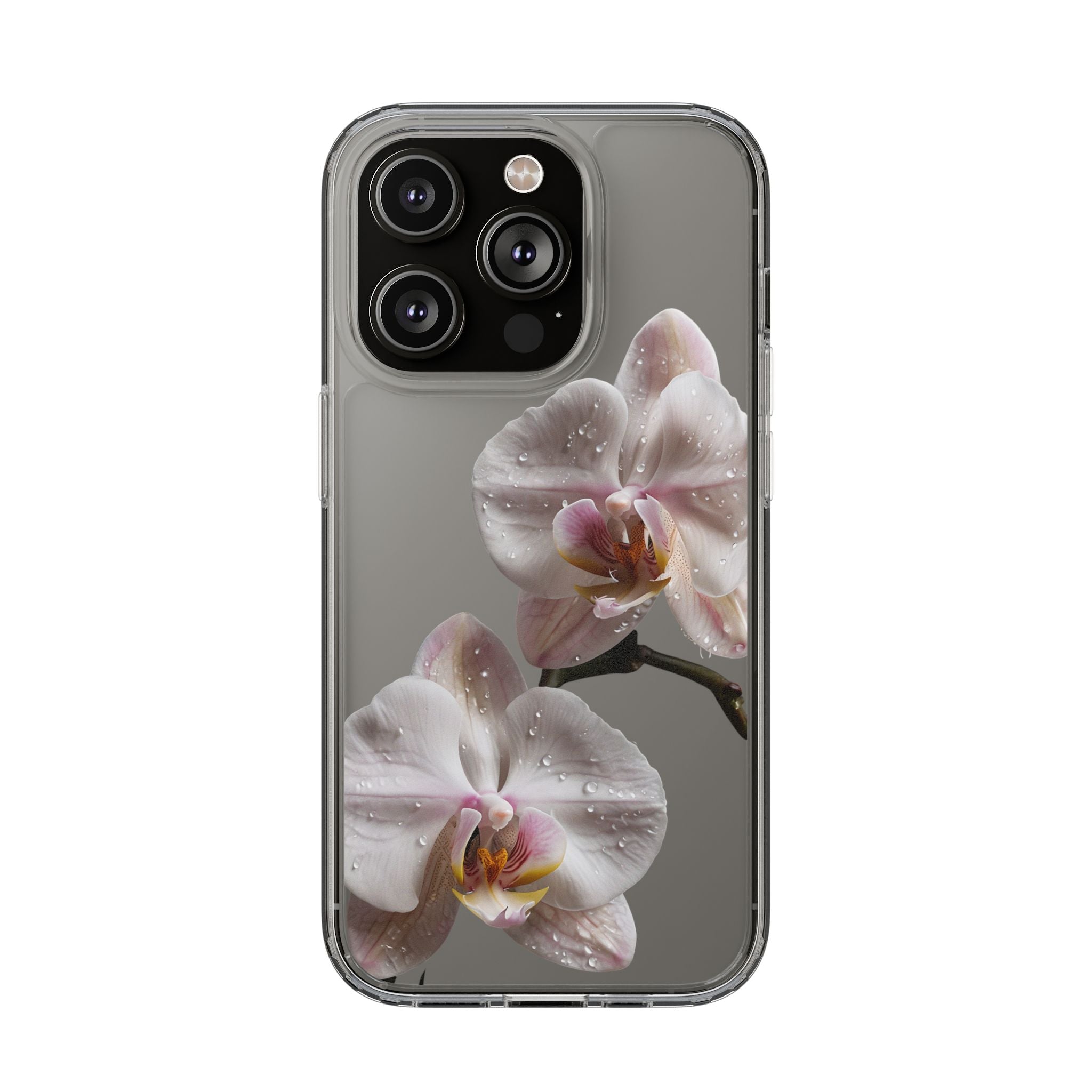 Clear Orchid Phone Case, Protective Case for iPhone, Samsung, Android
