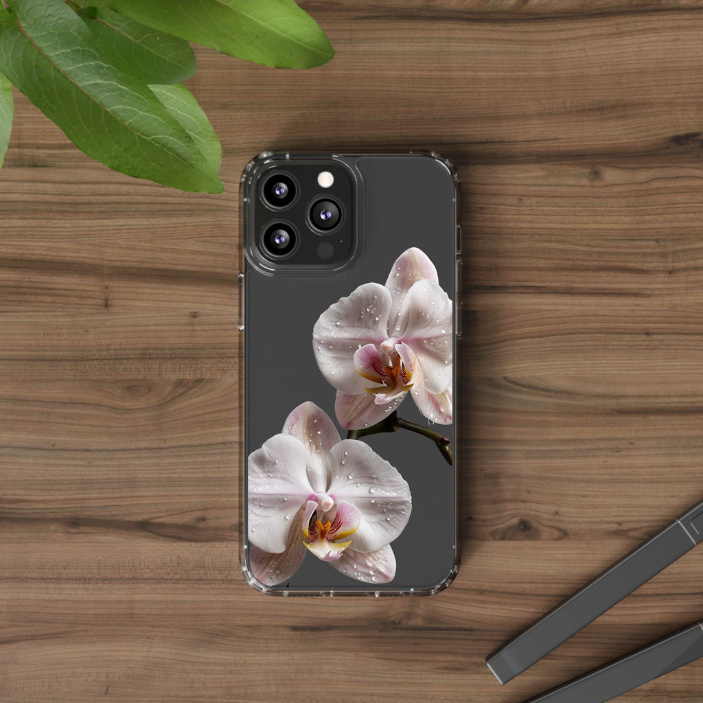 Clear Orchid Phone Case, Protective Case for iPhone, Samsung, Android