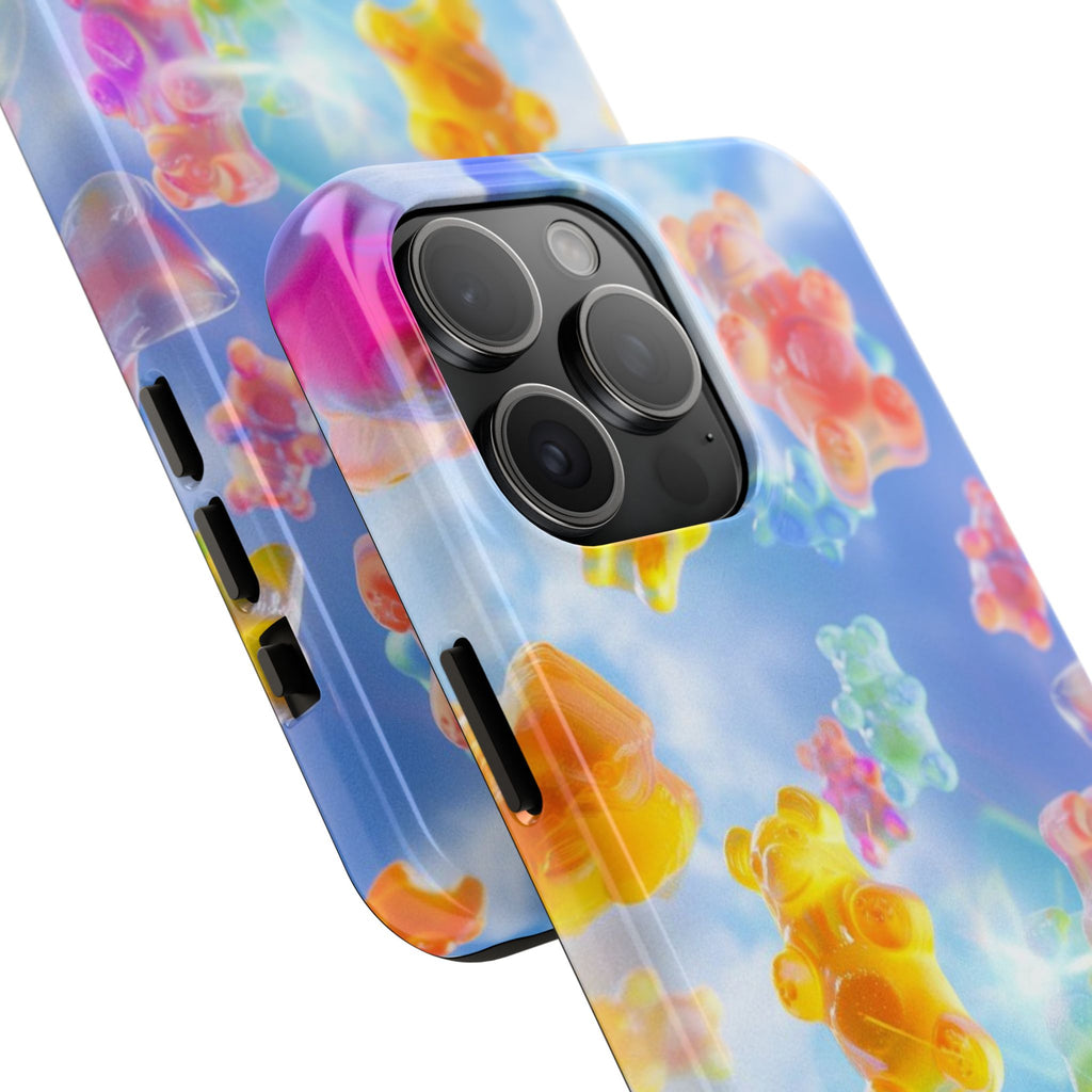Gummy Bear Phone Case, Colorful Candy Design, iPhone & Samsung Protective Cover, Cute Sweet Fun, Girls Women Unique Gift