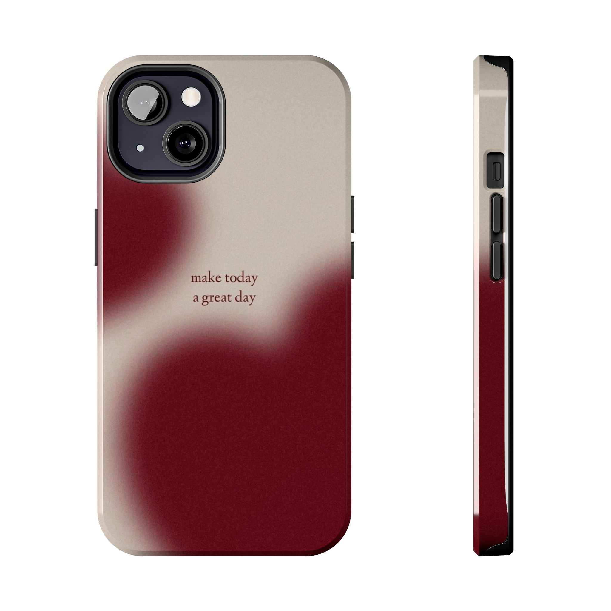 Red and Beige Phone Case Slim and Protective Phone Case