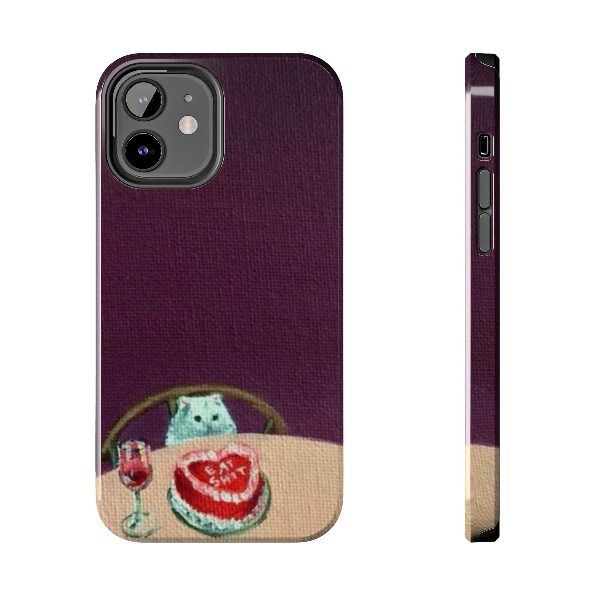 Cute Cat Phone Case, Funny Pet Animal Design, iPhone & Samsung Protective Cover, Birthday Cake Art, Unique Gift for Cat Lovers