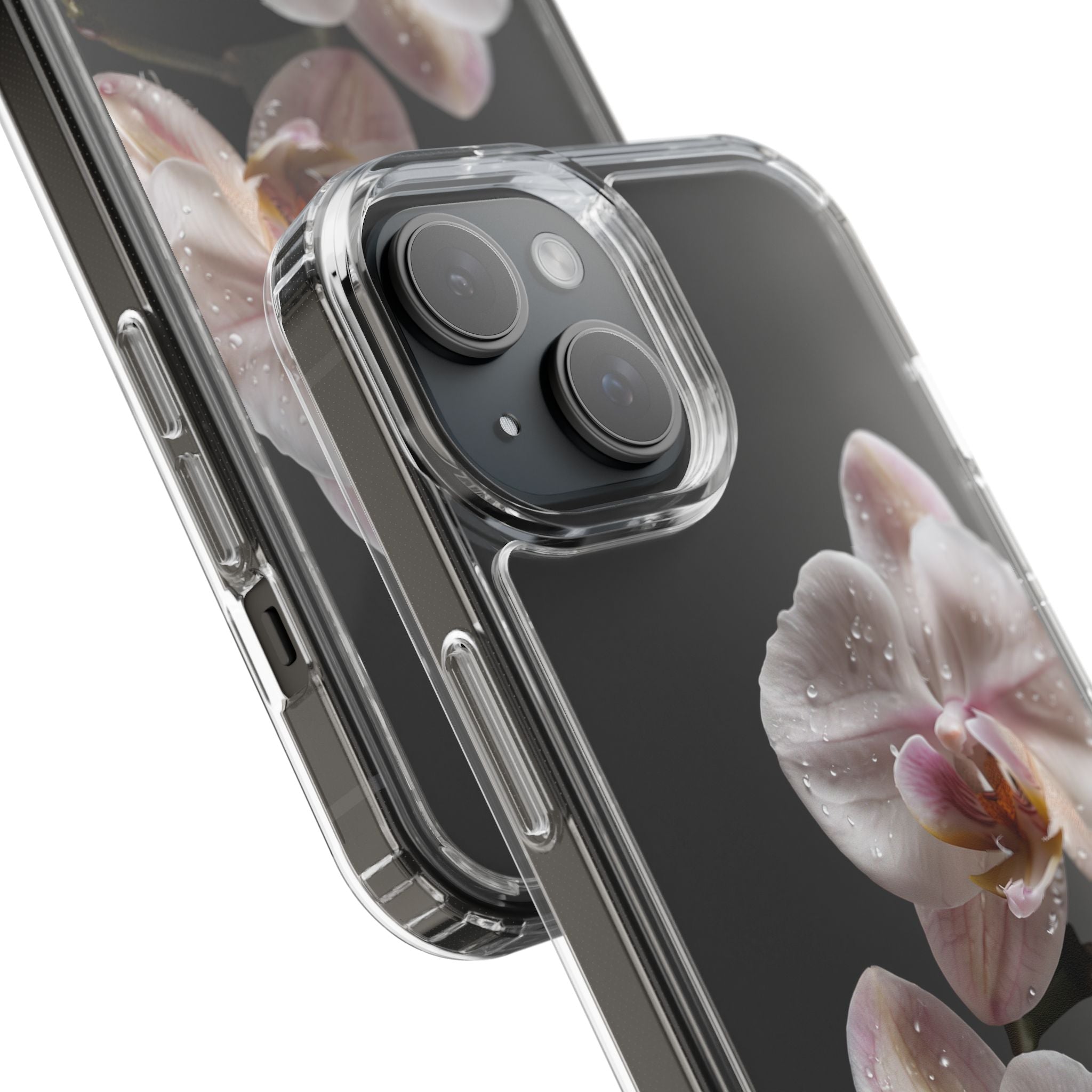 Clear Orchid Phone Case, Protective Case for iPhone, Samsung, Android