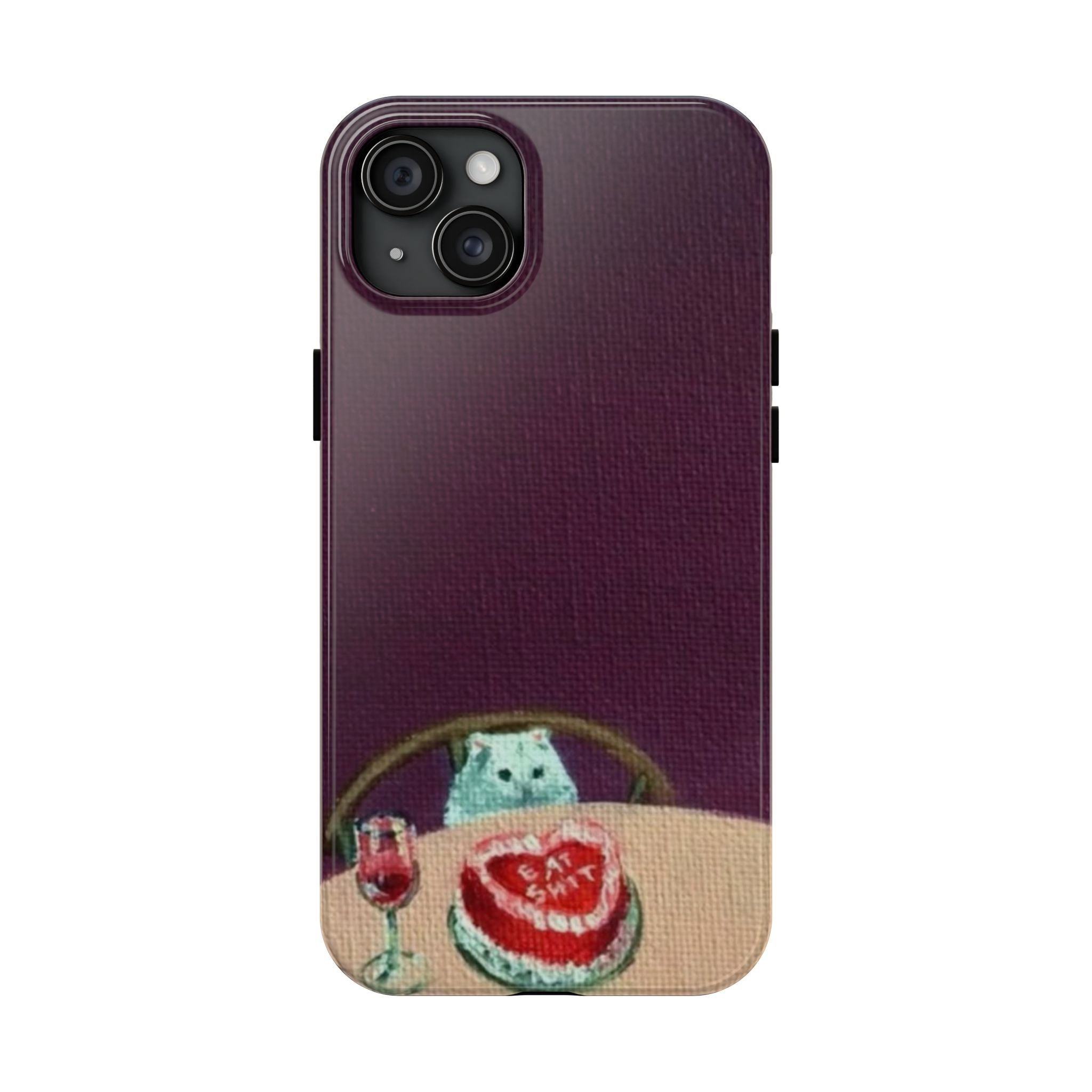 Cute Cat Phone Case, Funny Pet Animal Design, iPhone & Samsung Protective Cover, Birthday Cake Art, Unique Gift for Cat Lovers